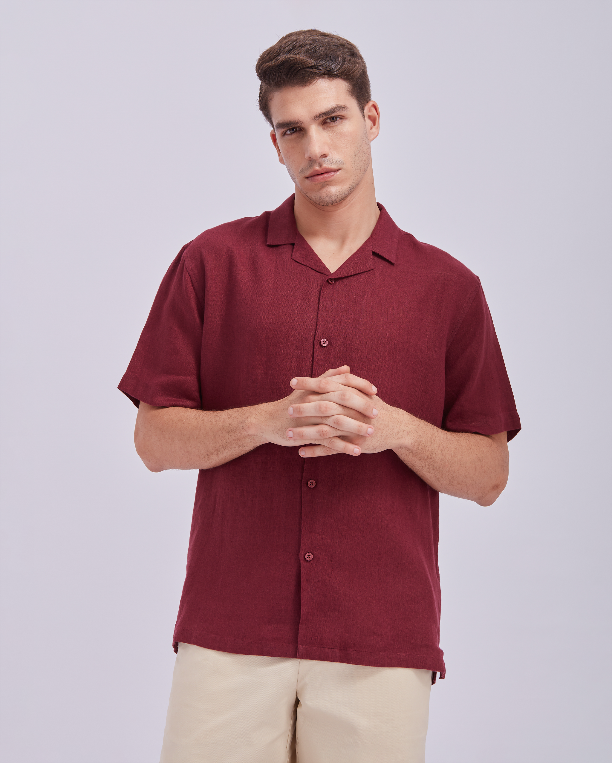 Maroon Cuban Shirt