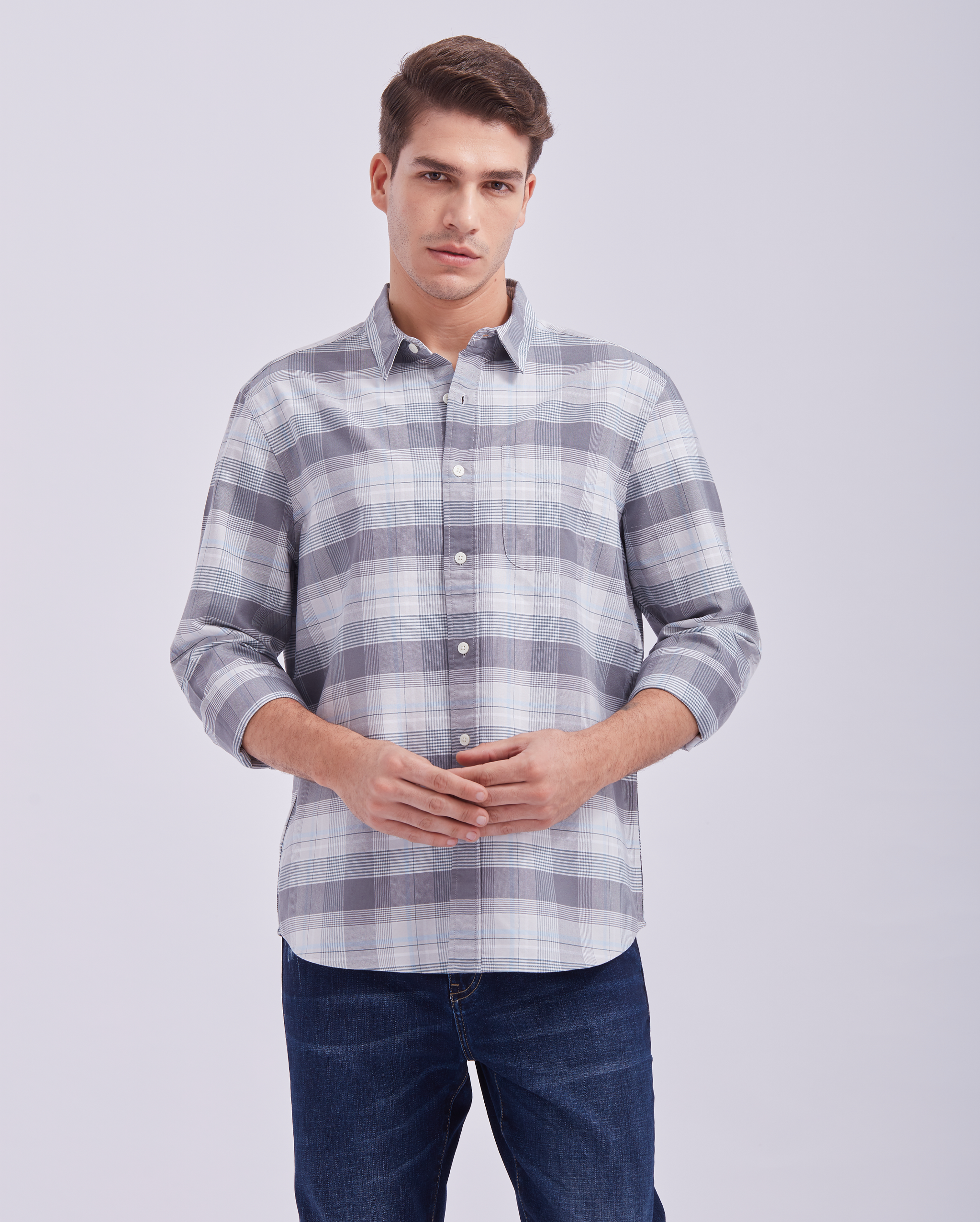 Mist Grey Check Shirt