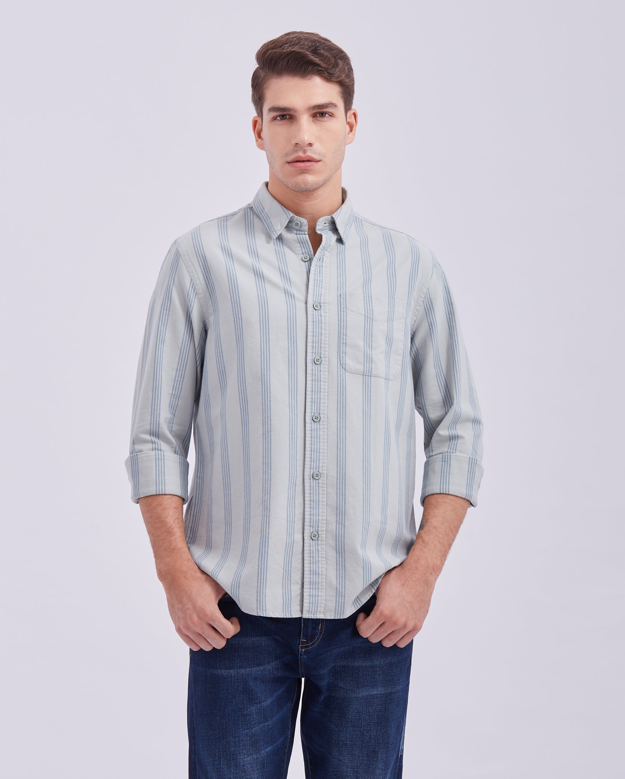 Light Blue Stripe Shirt