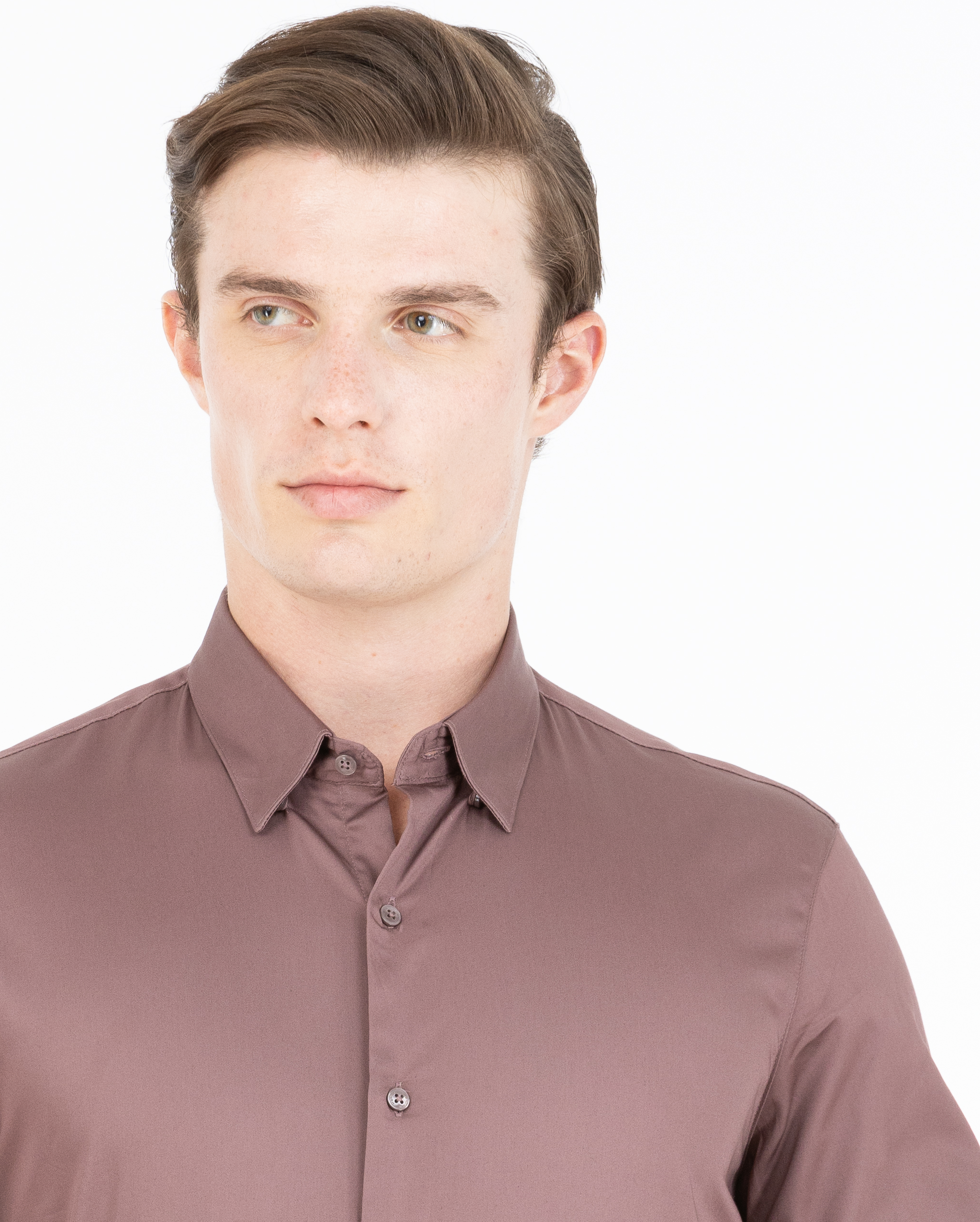 Warm Mocha Satin Shirt