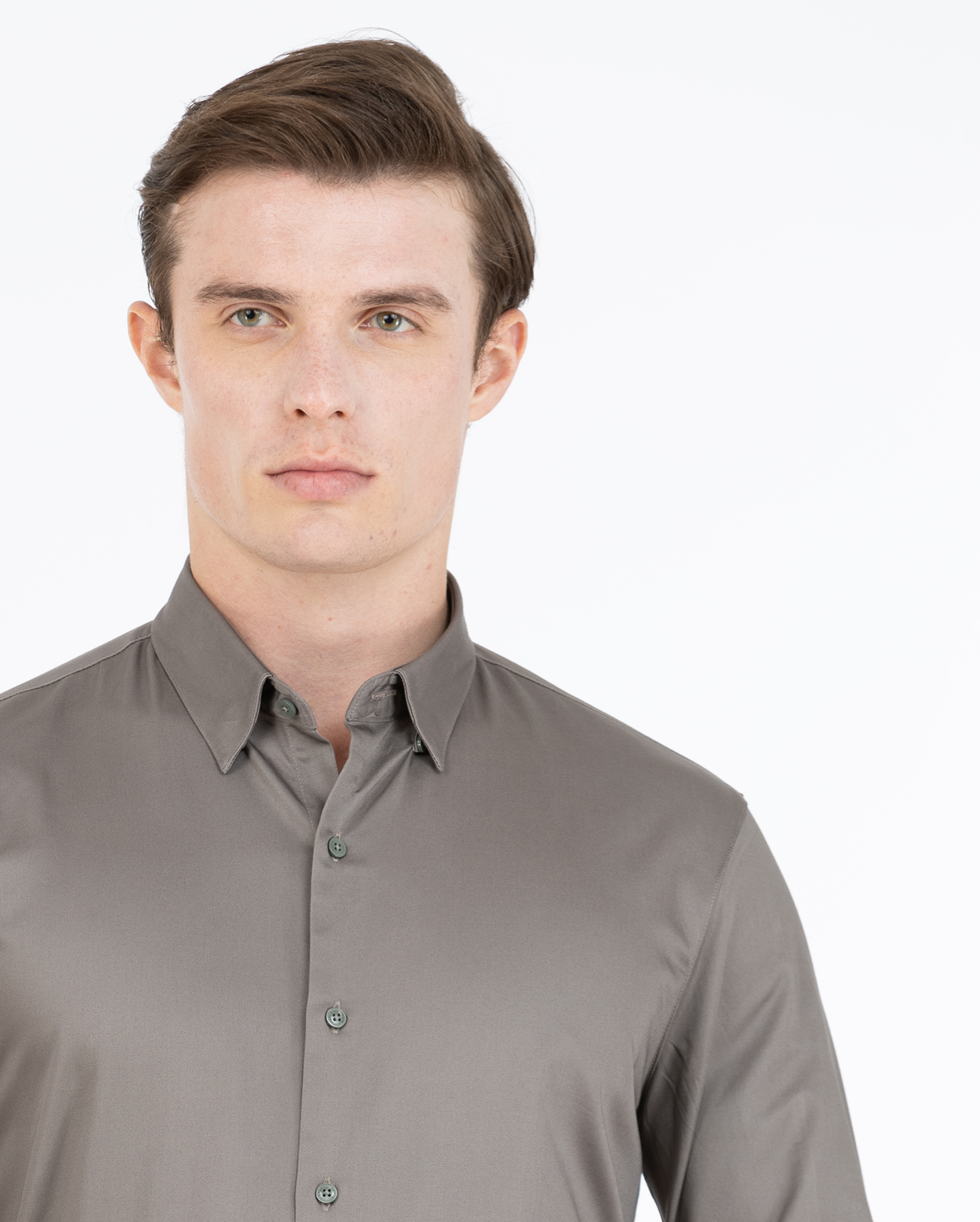 Ash Green Satin Shirt