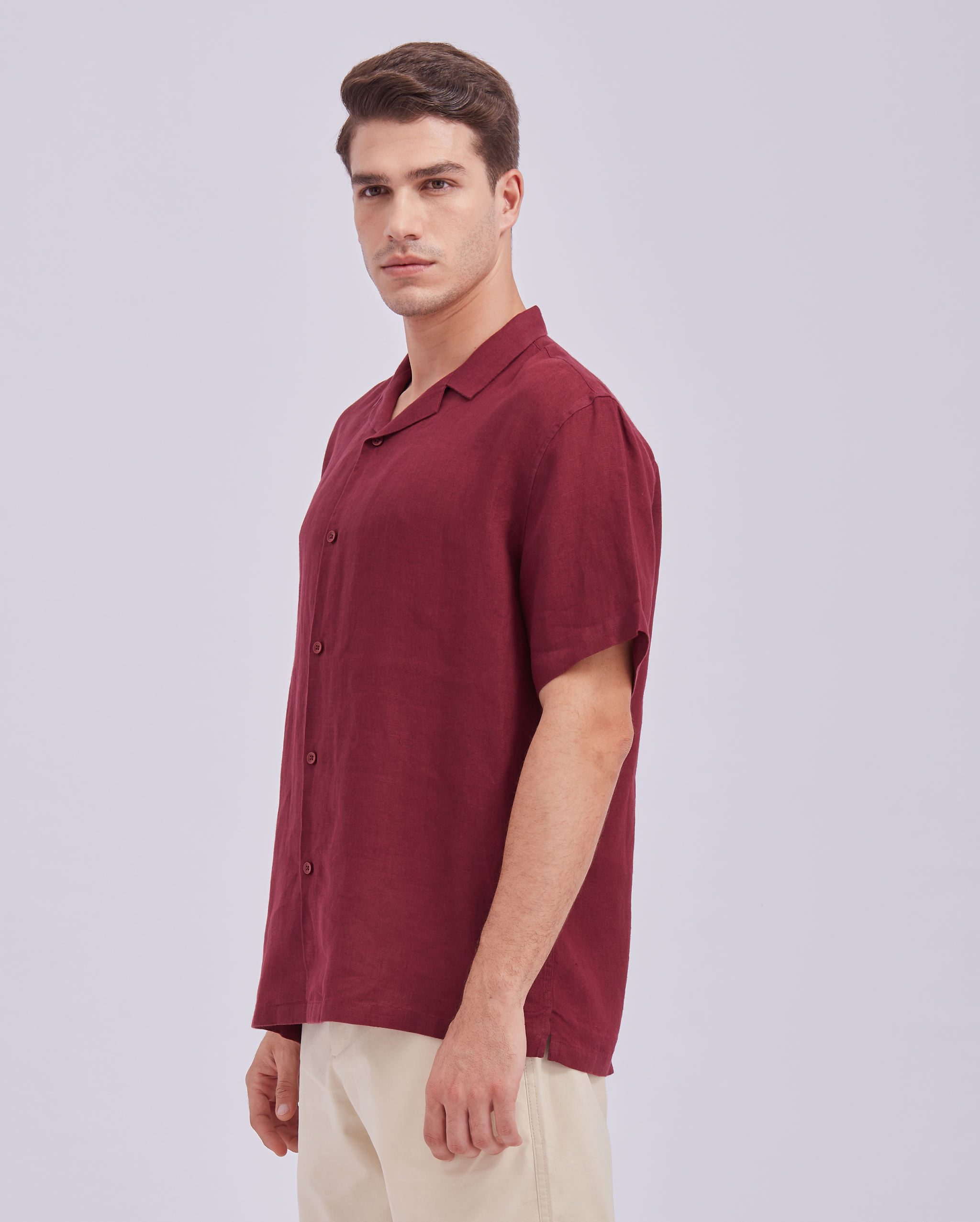 Maroon Cuban Shirt