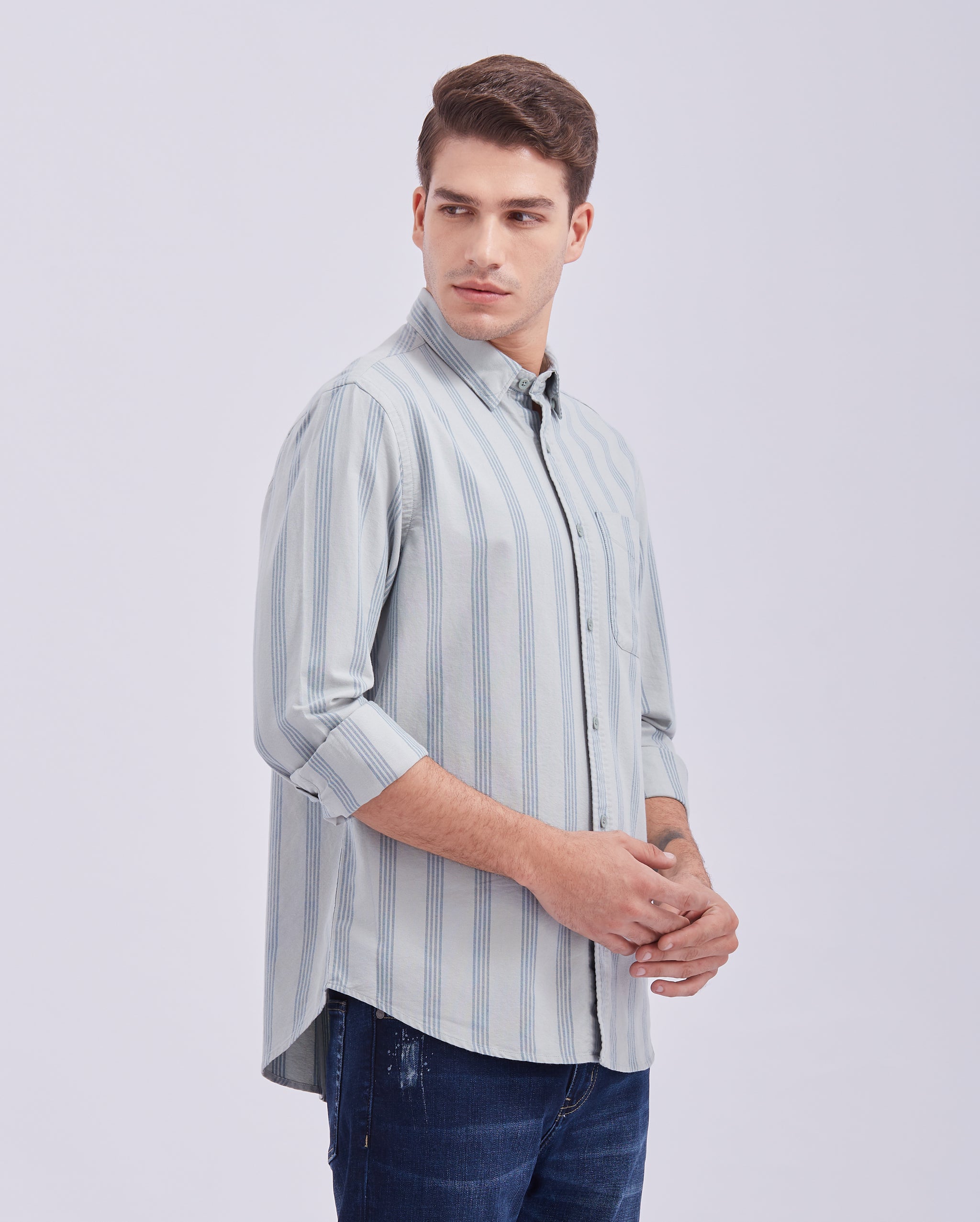 Light Blue Stripe Shirt