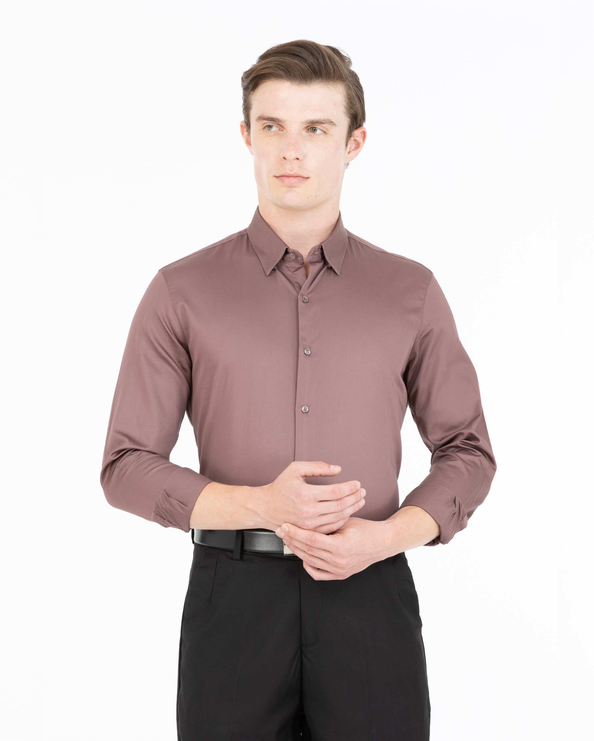 Warm Mocha Satin Shirt