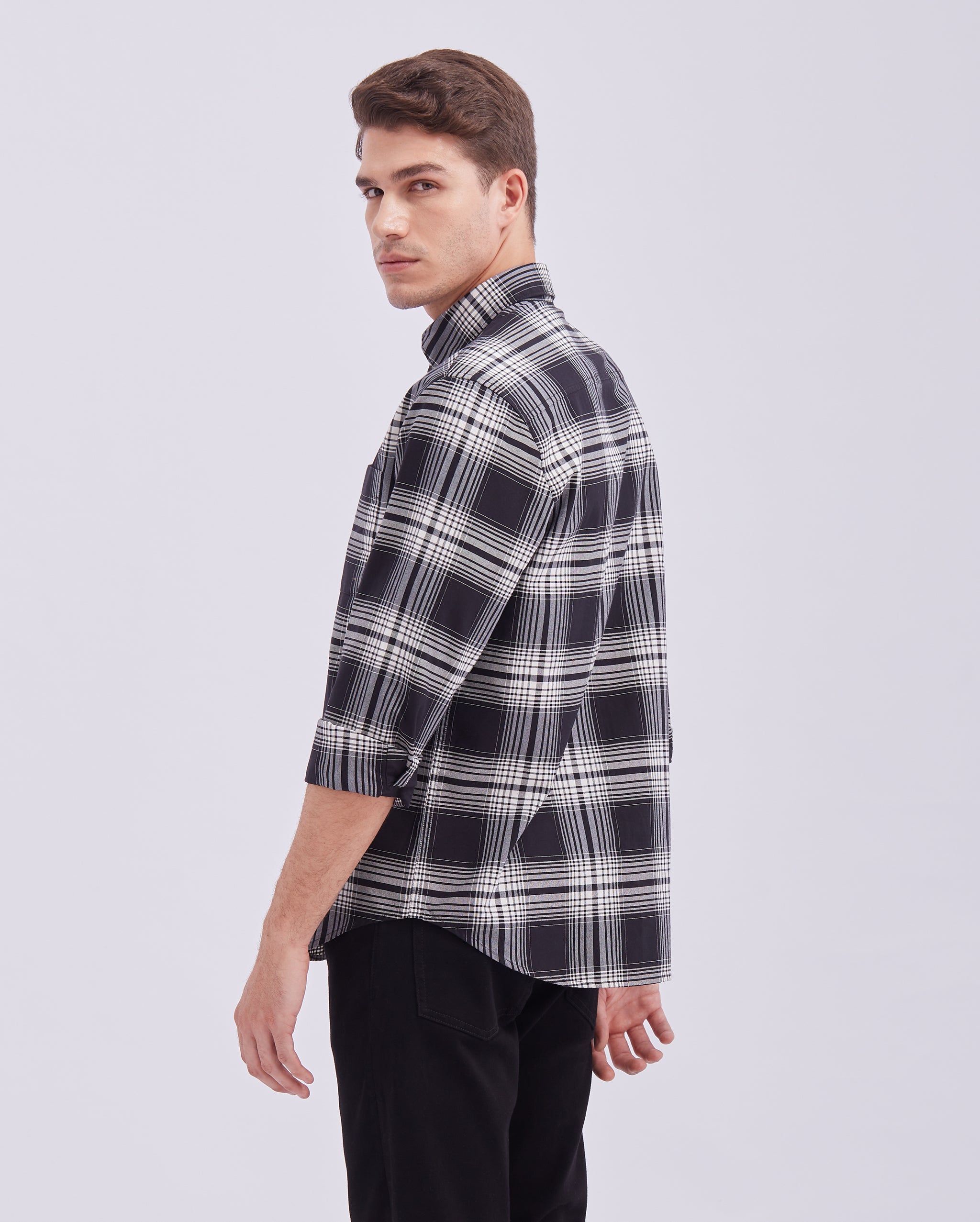 Black And White Check Shirt