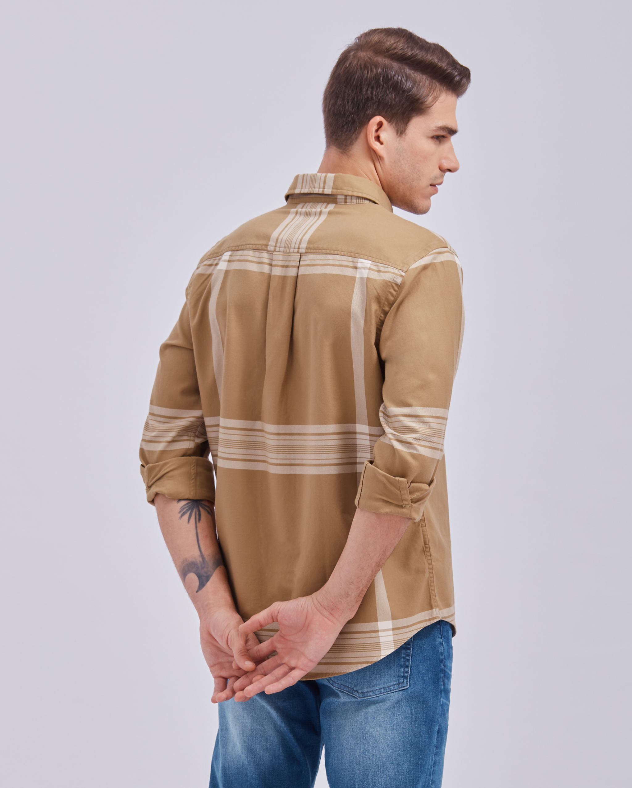 Shop Beige Check Shirt