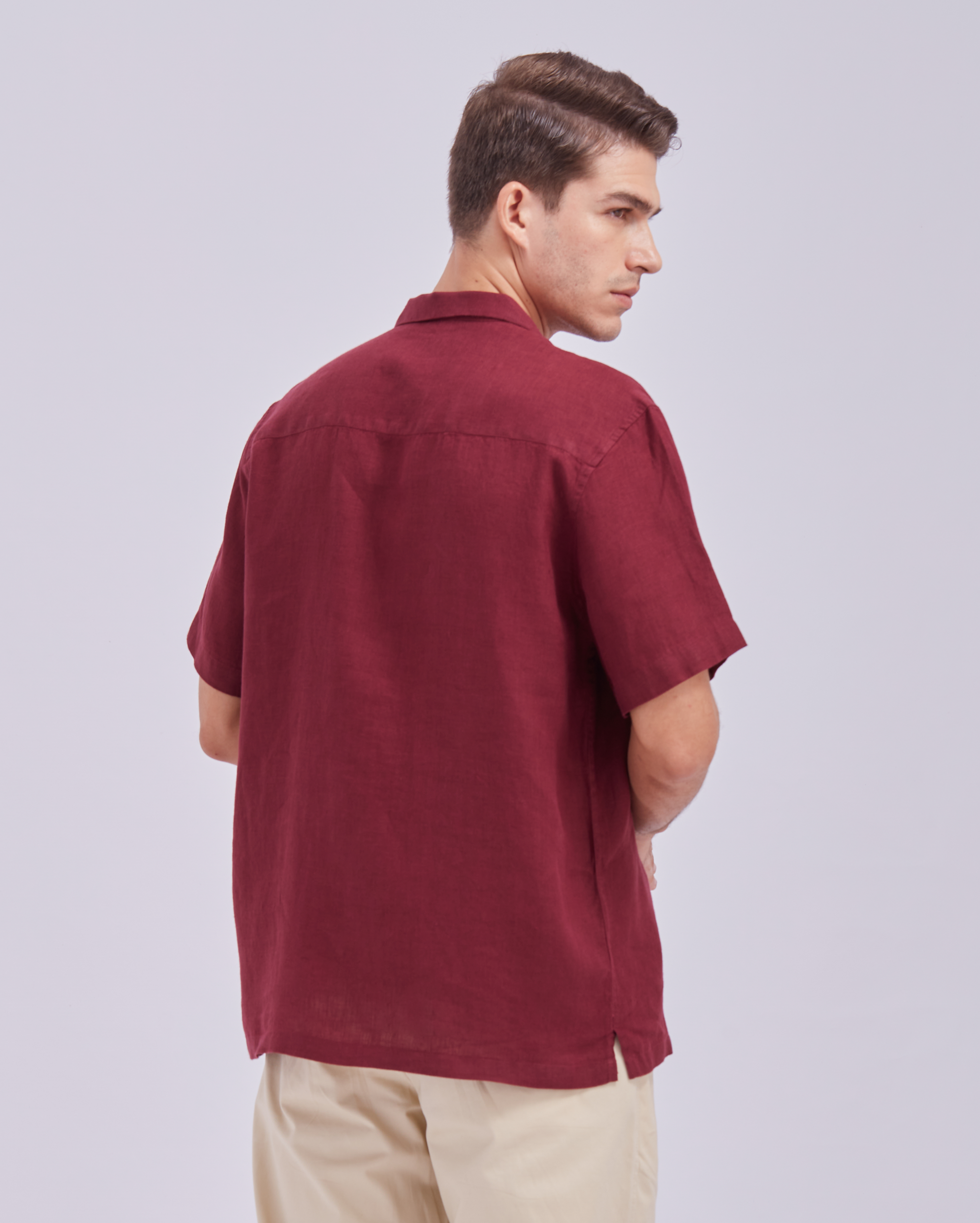 Maroon Cuban Shirt