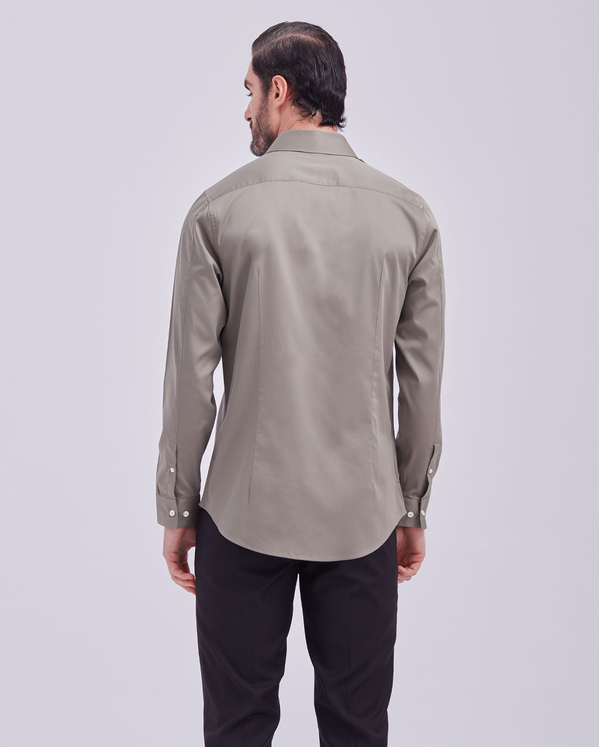 Taupe Giza Panel Shirt