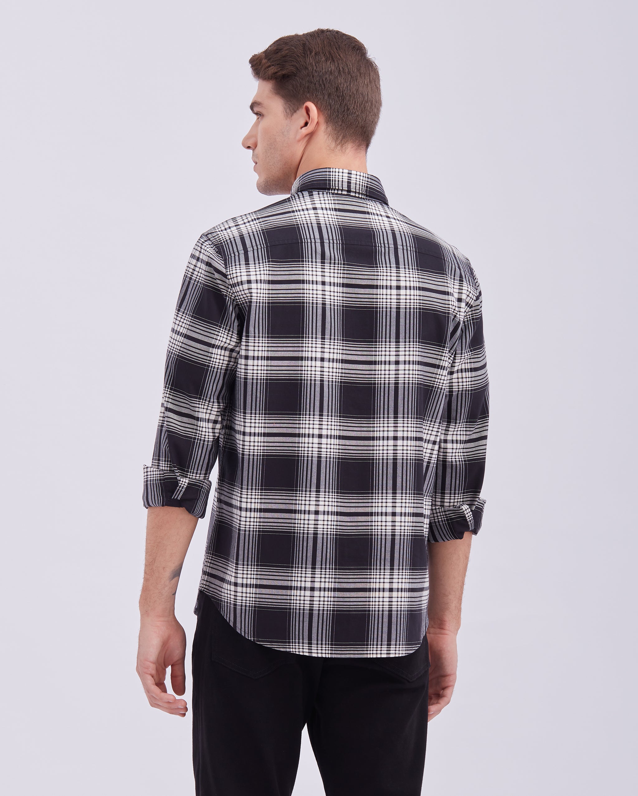 Black And White Check Shirt