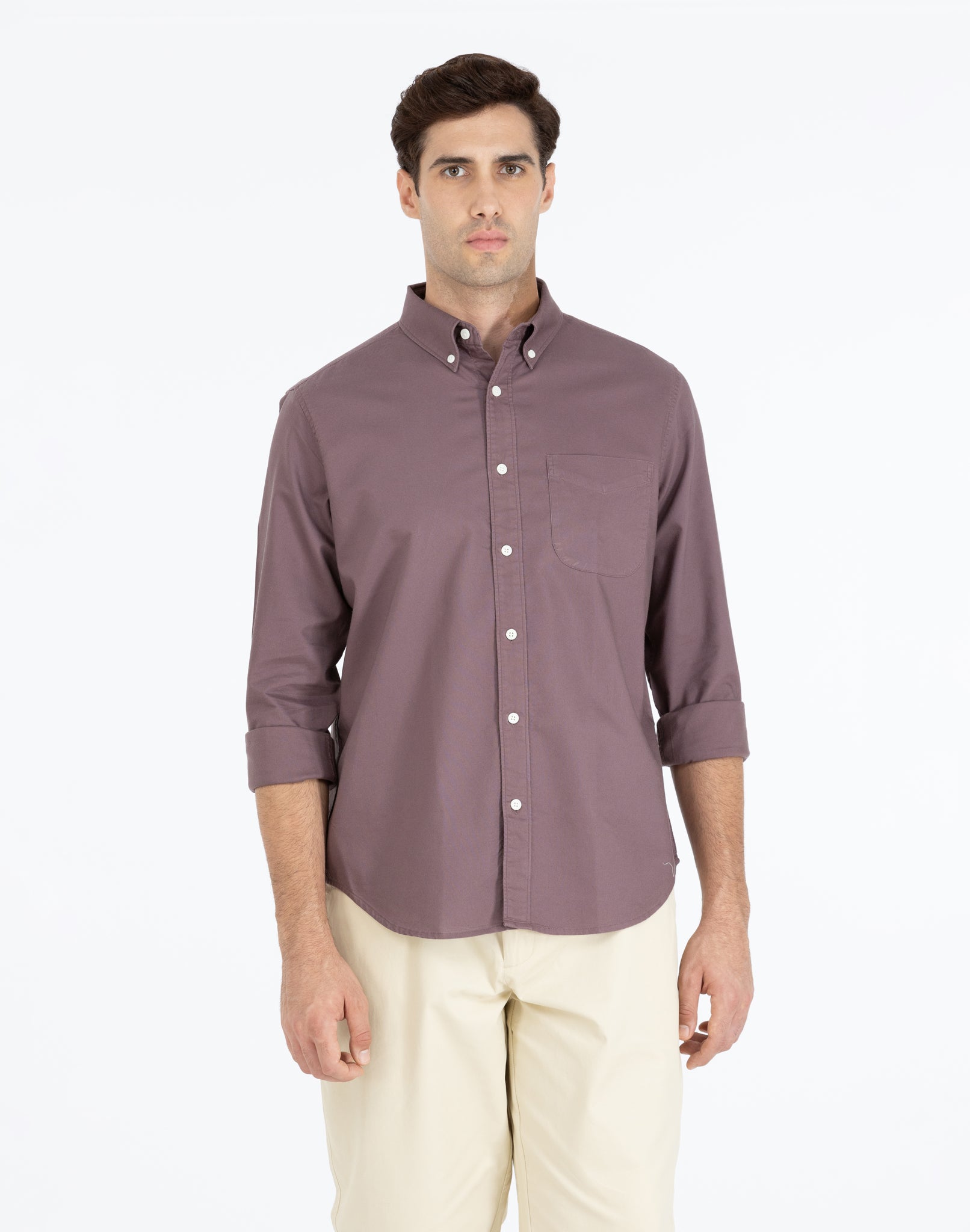 ROSE TAUPE OXFORD SHIRT