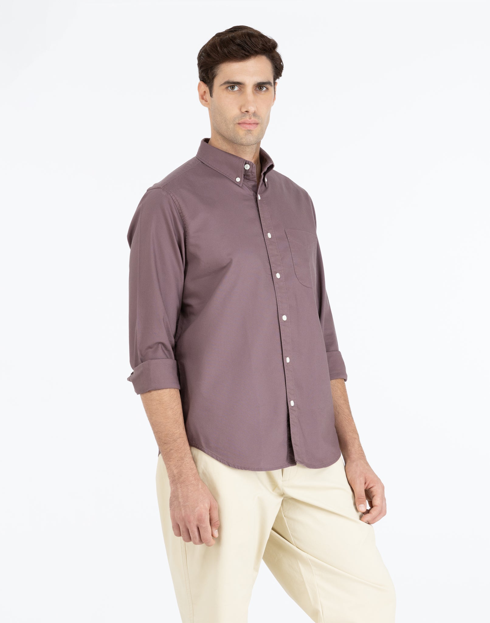 ROSE TAUPE OXFORD SHIRT