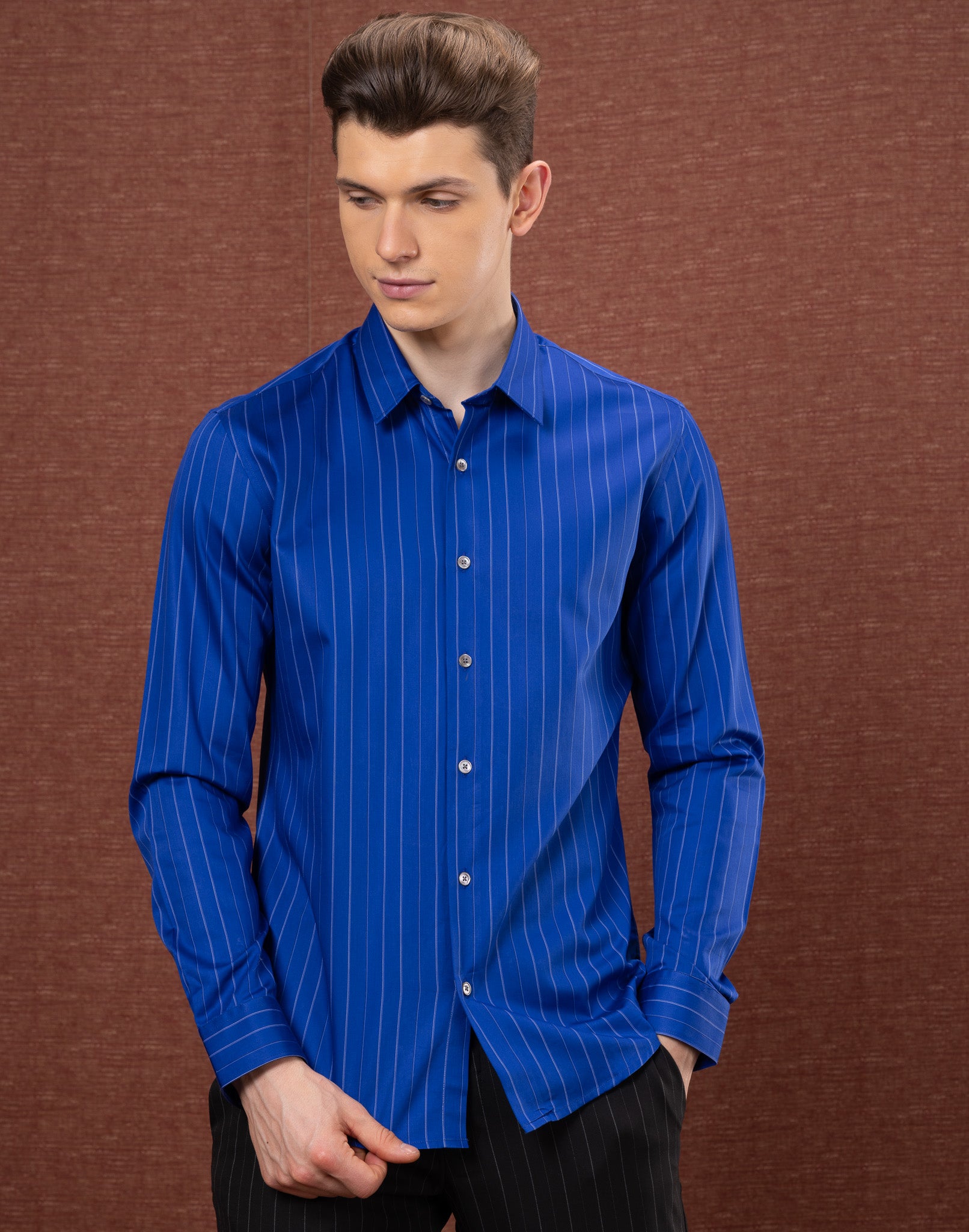 ROYAL BLUE STRIPE SHIRT