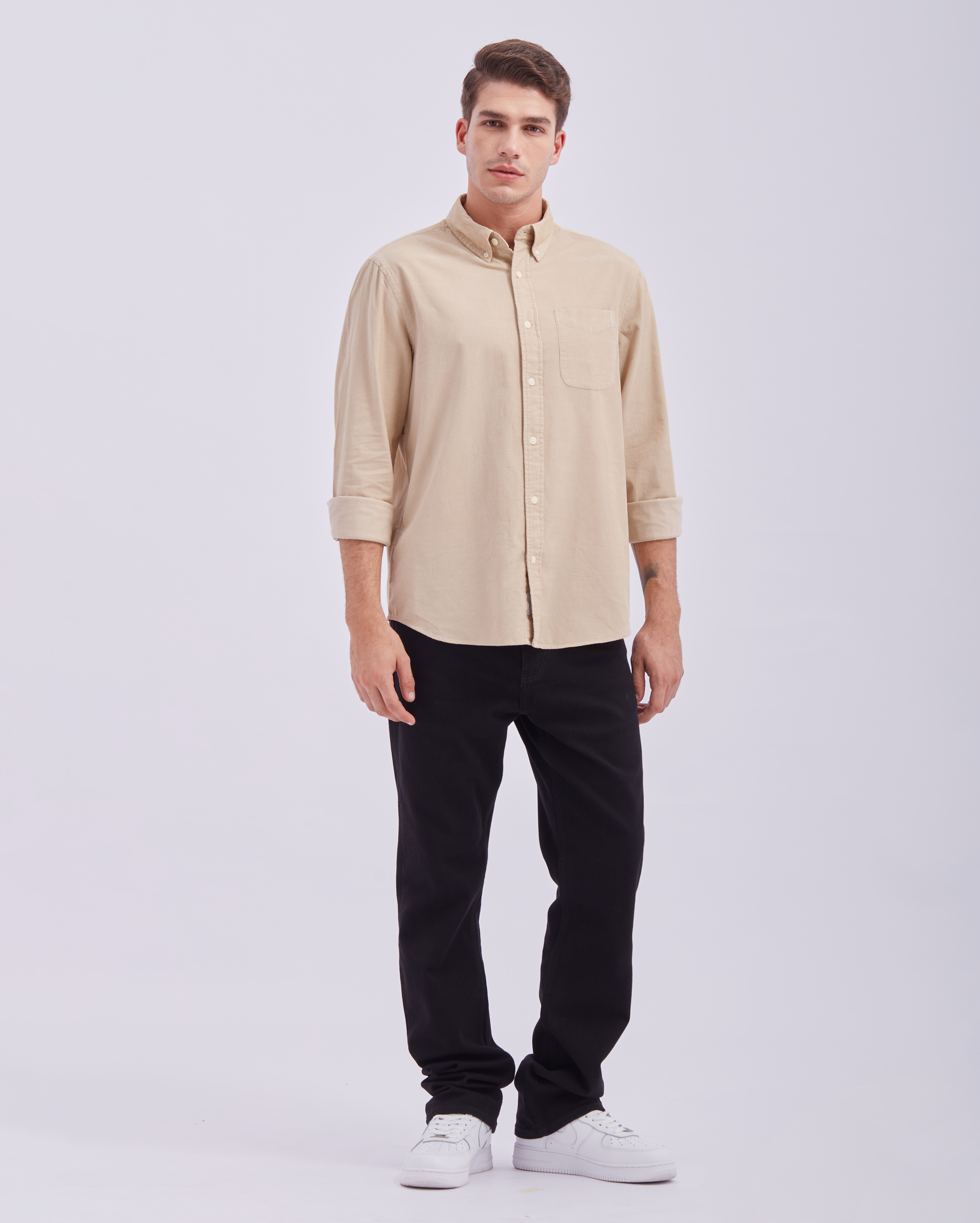 Classic Beige Corduroy Shirt