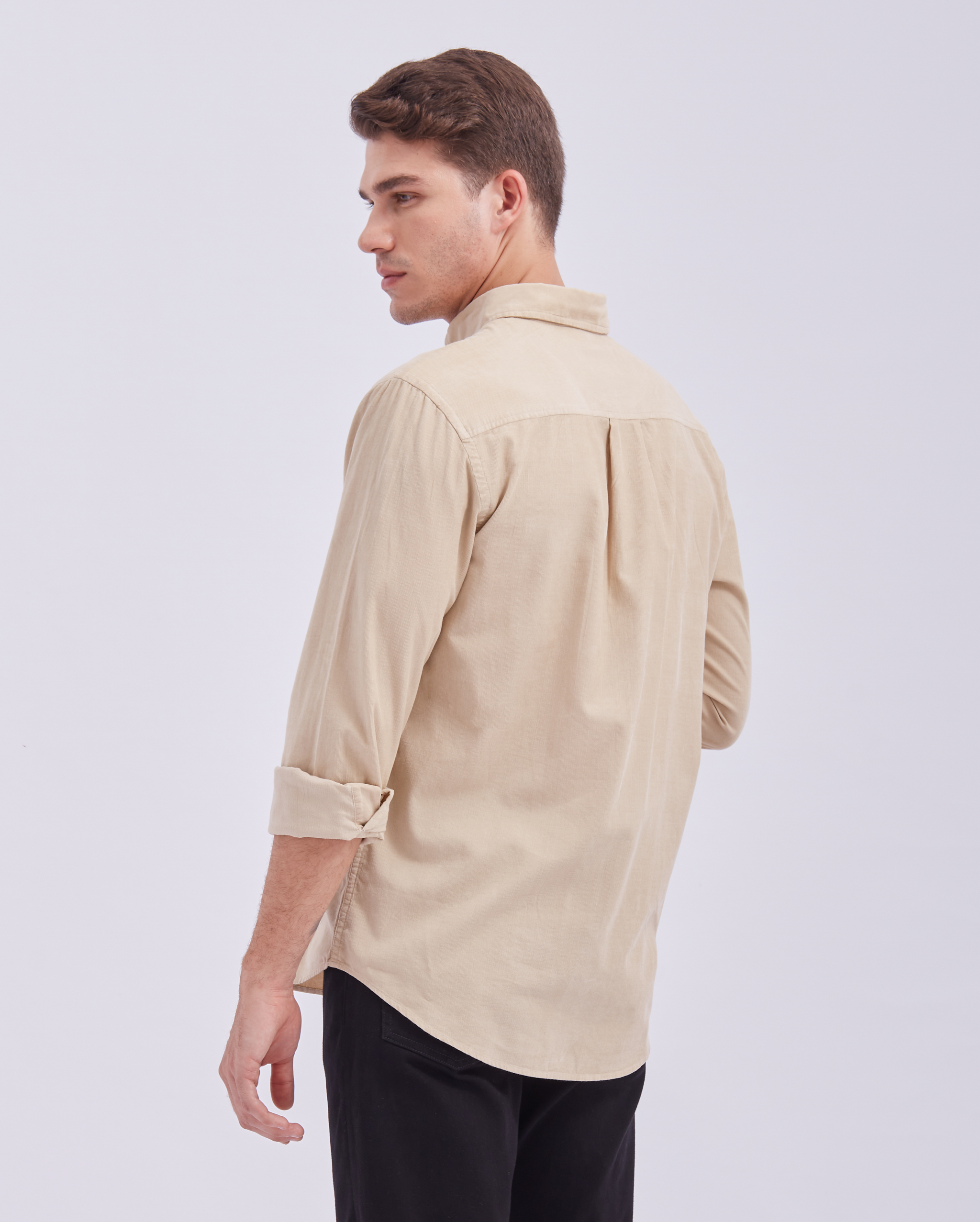 Classic Beige Corduroy Shirt
