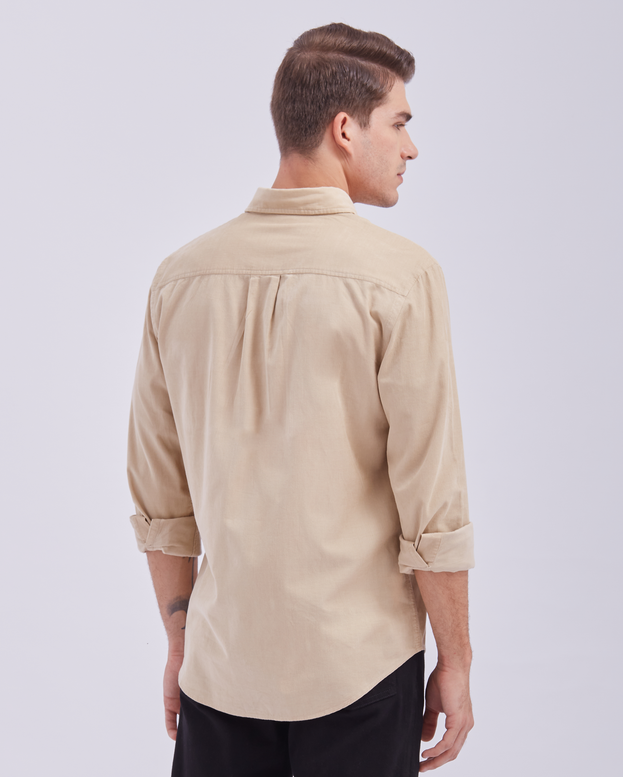 Classic Beige Corduroy Shirt