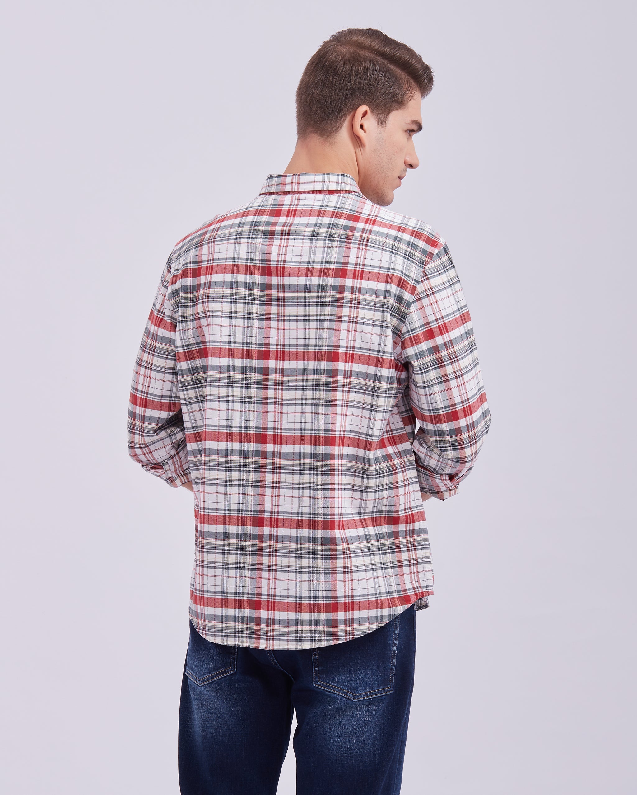 Red And Grey Check Shirt