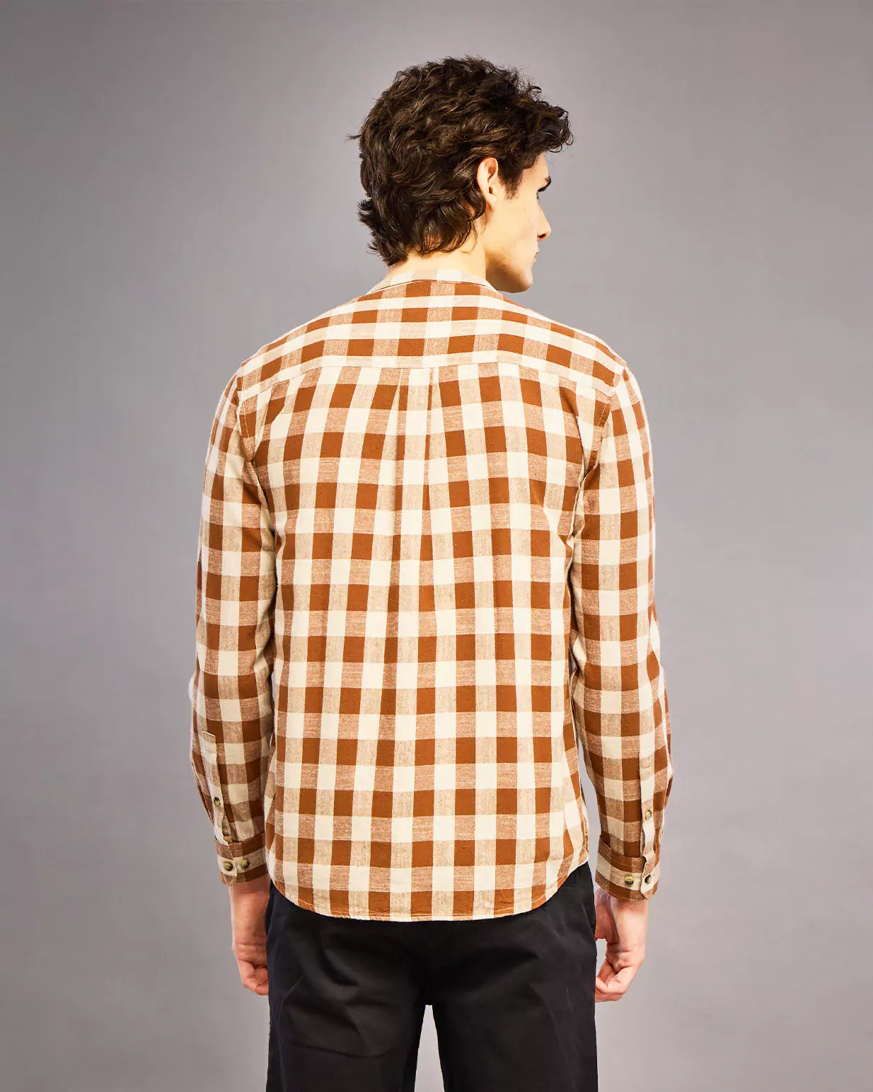 BROWN CHECK SHIRT