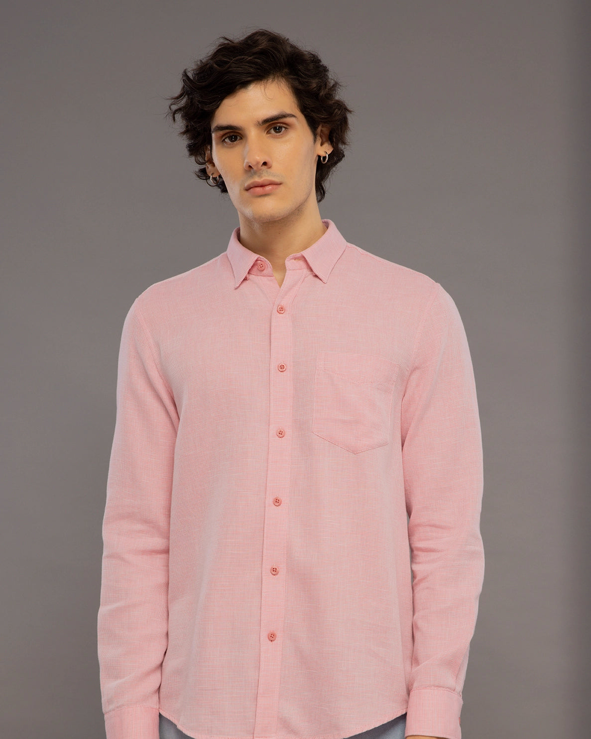 PINK TINY CHECK SHIRT