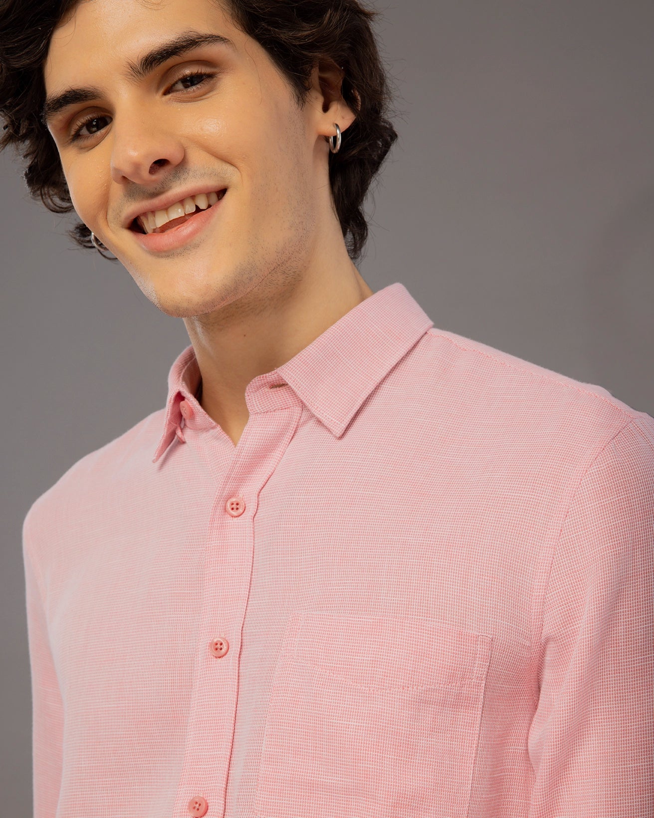 PINK TINY CHECK SHIRT