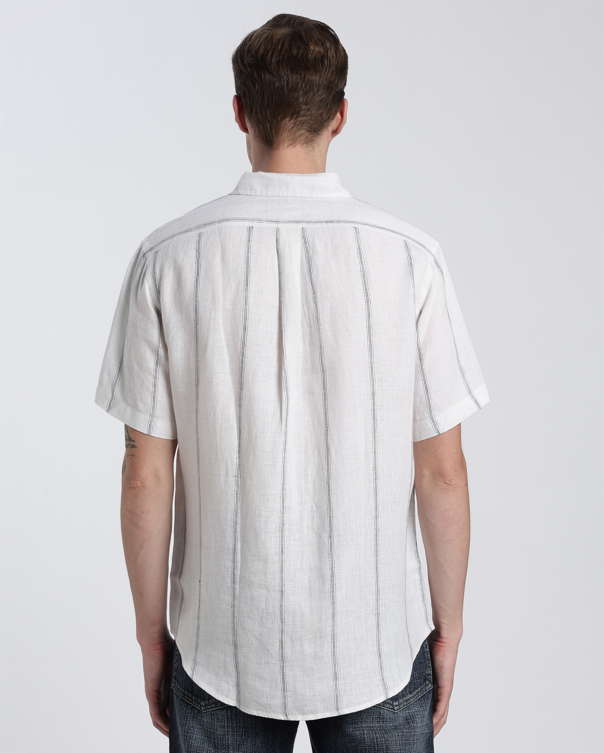 White and Black Stripe Shirt