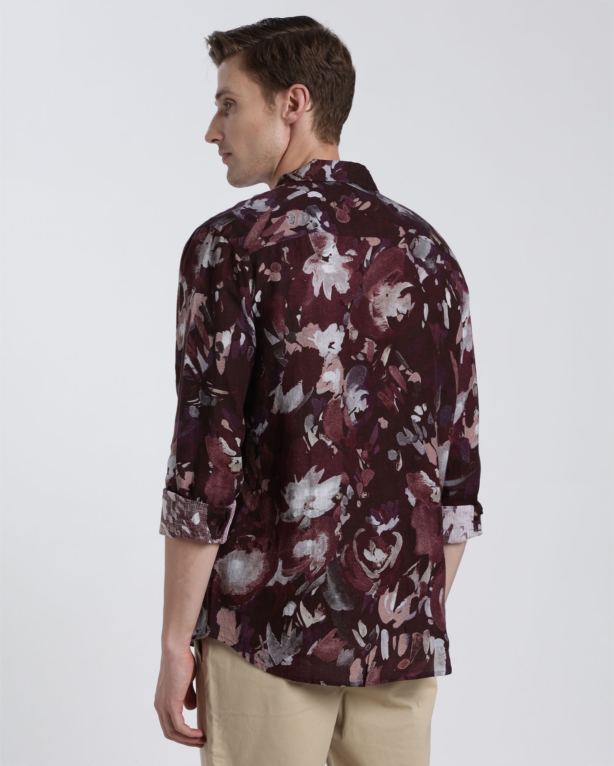 Maroon Digital Print Shirt