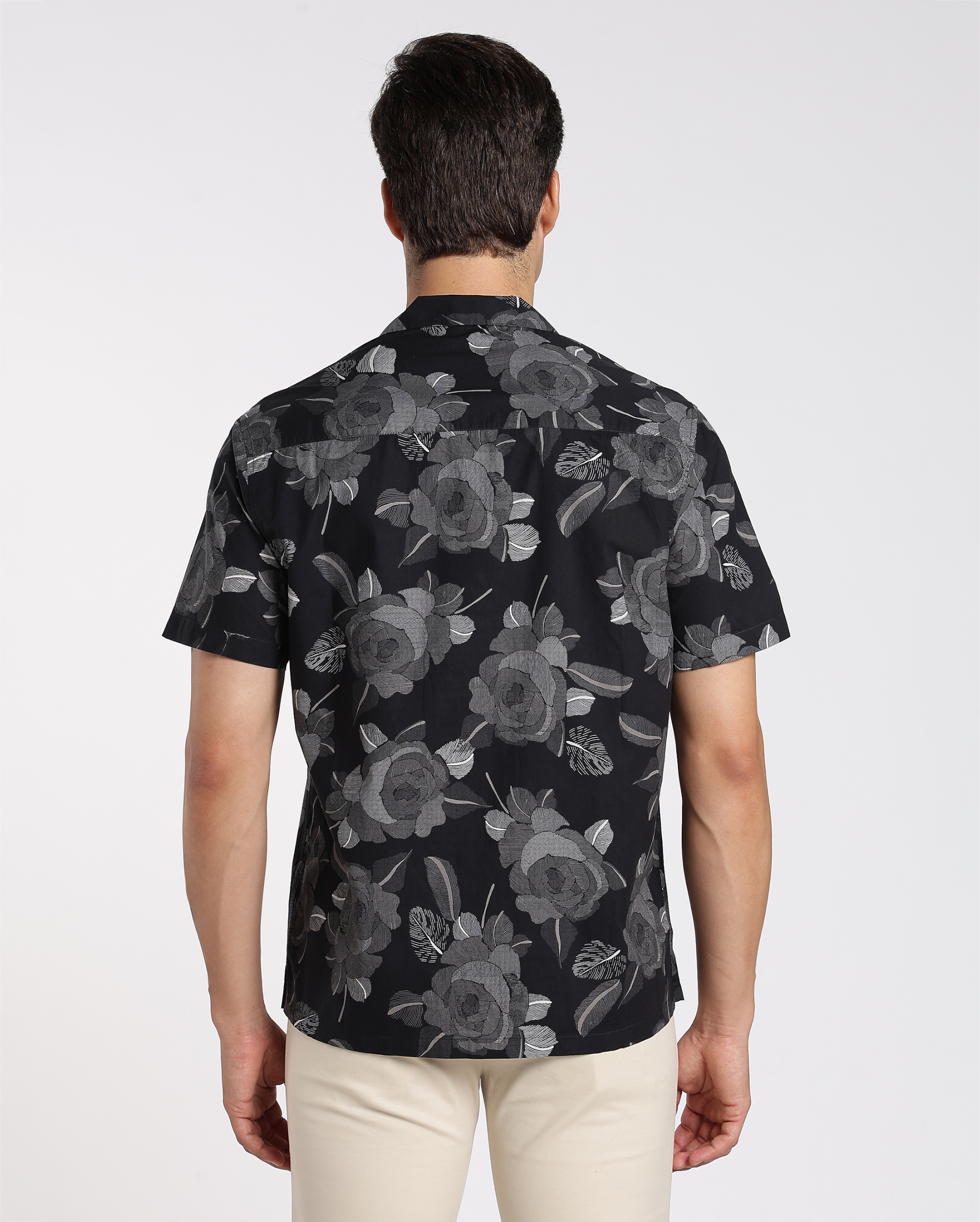 Black Digital Print Shirt