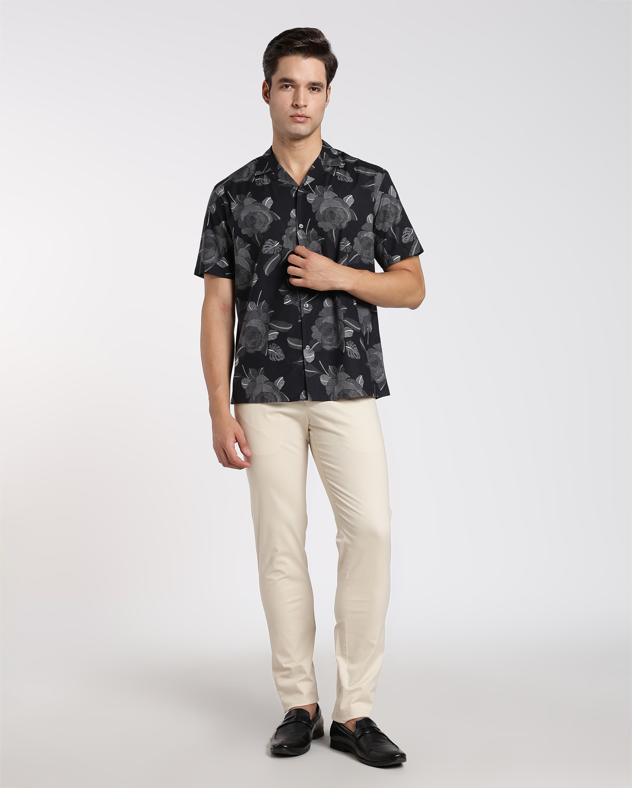 Black Digital Print Shirt