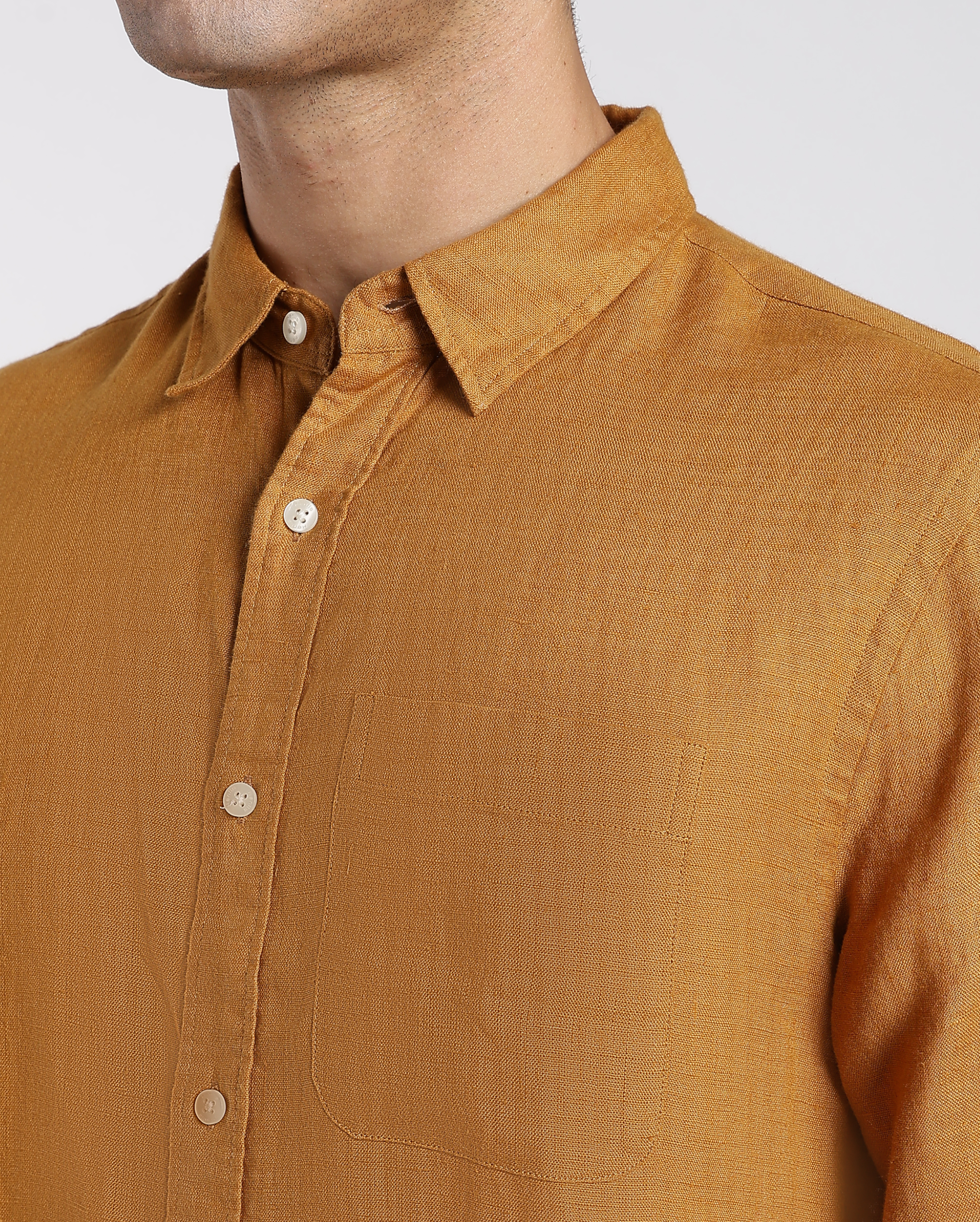 Mustard Yellow Linen Shirt