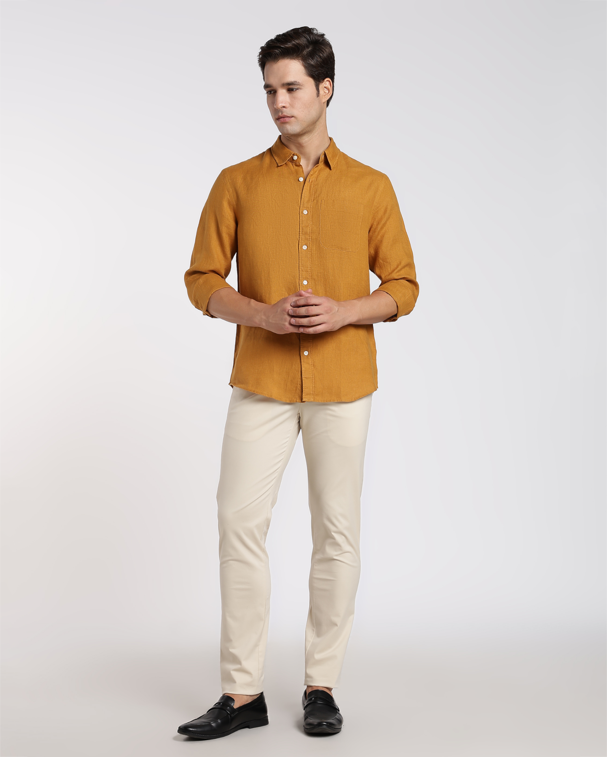 Mustard Yellow Linen Shirt